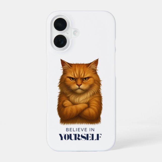 Feline Confidence iPhone 16 Case (Back)