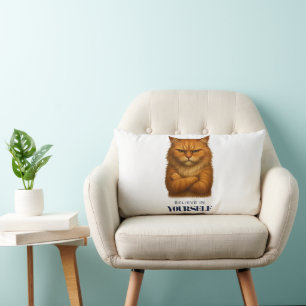 Feline Confidence T-Shirt Lumbar Pillow