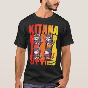 Feline Design Meets Feudal Style Samurai Kitty Rei T-Shirt