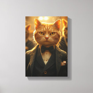 Feline Detective on the Case Canvas Print