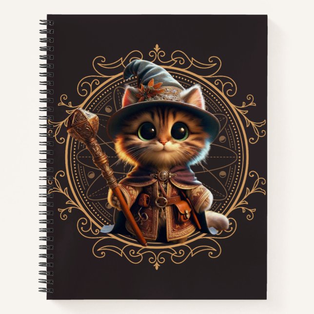 Feline Fantasy Adventure Notebook (Front)