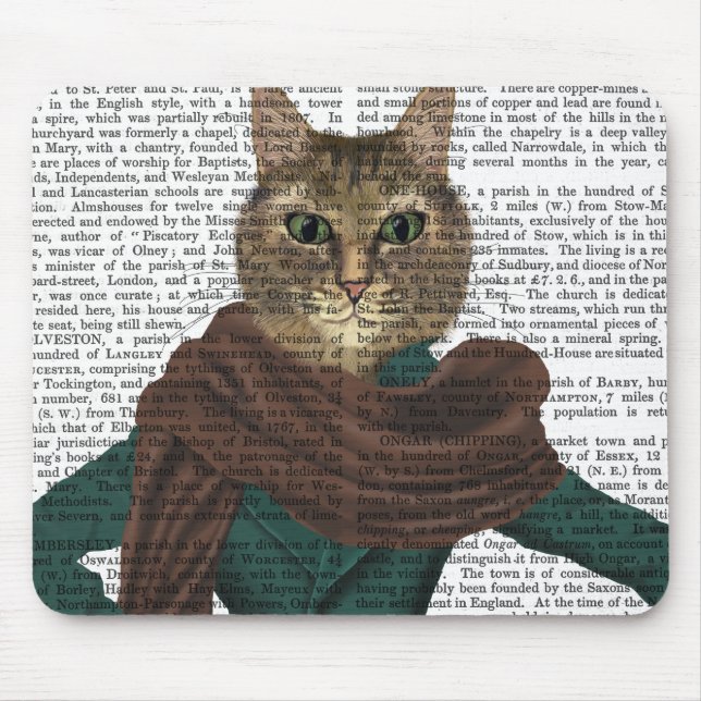 Feline Fashionista Mouse Pad (Front)