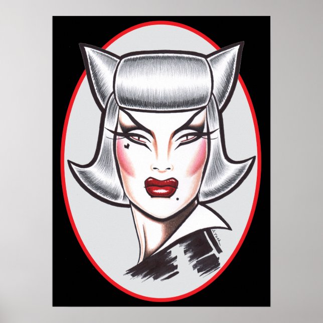 Feline Femme Fatale Poster (Front)