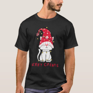 Feline Festive Xmas Holiday Merry Catmas Party T-Shirt