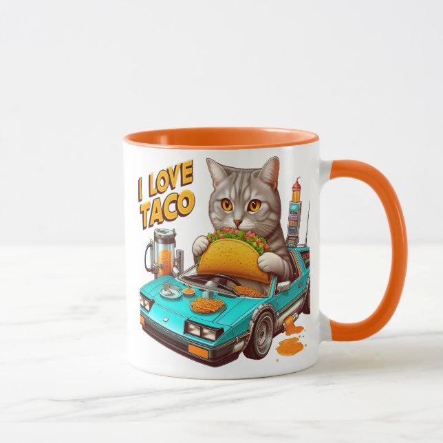 Feline Fiesta I love Taco Mug (Right)