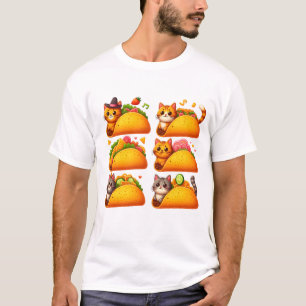 Feline Fiesta in a Taco T-Shirt