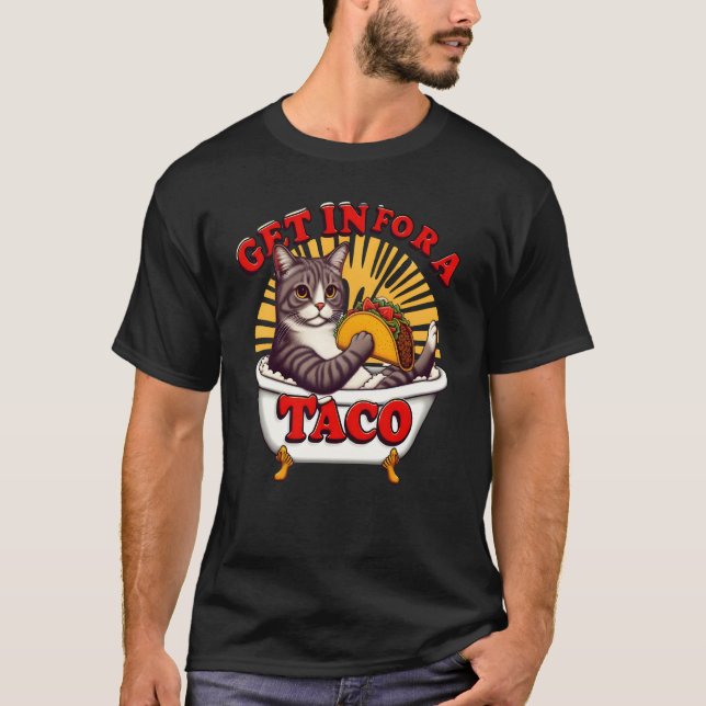 Feline Fiesta in a Tub T-Shirt (Front)