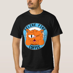 FELINE FINE COFFEE Cartoon Cat Señor Gato™ T-Shirt