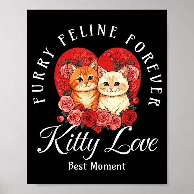 Feline Forever Kitty Love Couple  Poster (Front)