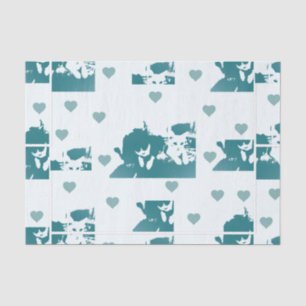 Feline Friends. Adorable Kitten Duo. Tissue Paper
