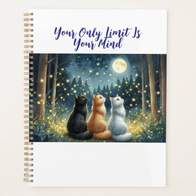 Feline Friends and the Moonlight  Planner (Front)