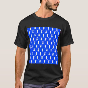 Feline Fun Forever Whimsical White Cats Blue T-Shirt