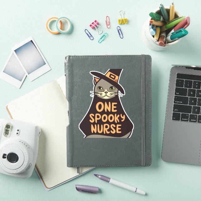 Feline Fun Meets Medical Magic - One Spooky Nurse  (iPad Cover)