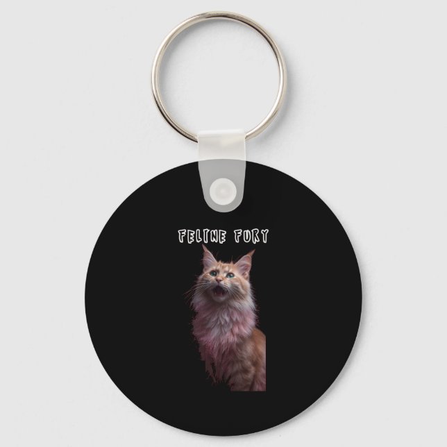 Feline Fury Keychain (Front)