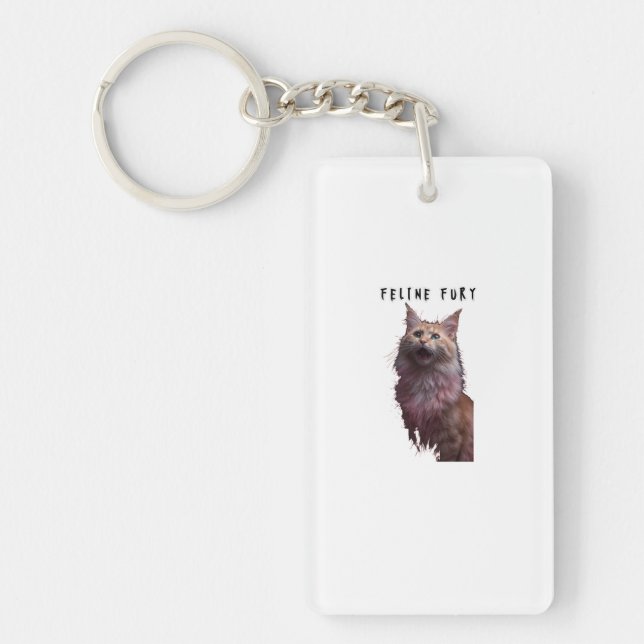 Feline Fury Keychain (Front)