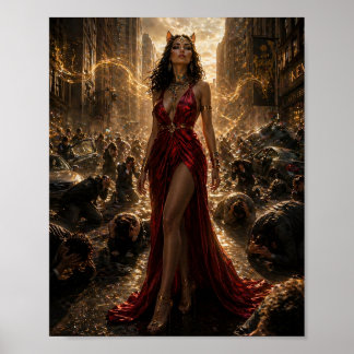 Feline Goddess of Influence Poster