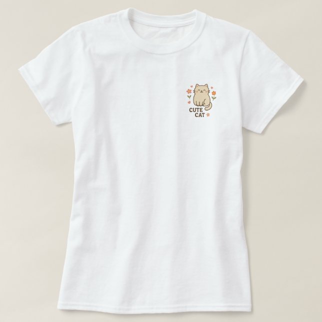 Feline in Bloom T-Shirt (Design Front)