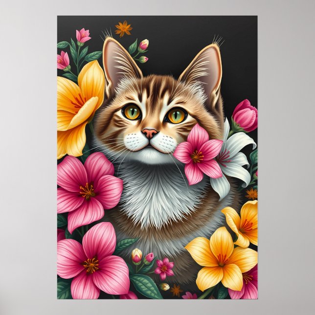 Feline in Full Bloom Poster (Front)
