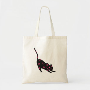 Feline Lucky Tote   Aesthetic Black Cat Bag