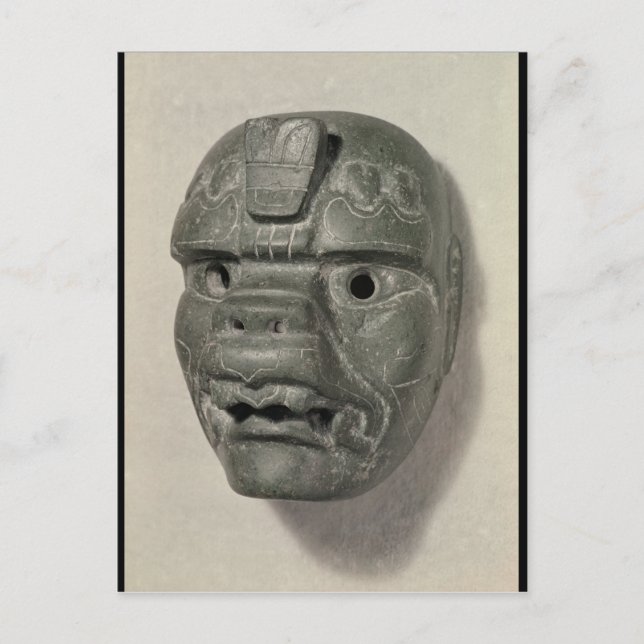 Feline mask of a man, from Oaxaca, Pre-Columbian Postcard (Front)