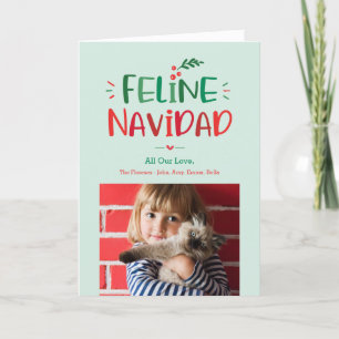 Feline Navidad Folded Pet Christmas Holiday Card