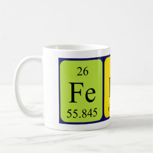 Feline periodic table name mug