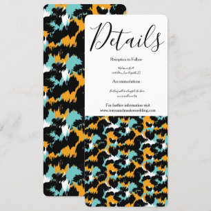 Feline Splash Animal Print Wedding Invitation