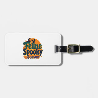 Feline Spooky Season Luggage Tag