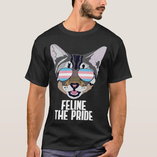 Feline The Pride  Cat Trans Pride T-Shirt (Front)