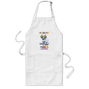 Feline The Purride - Cool Pride Cat LGBTQ Long Apron