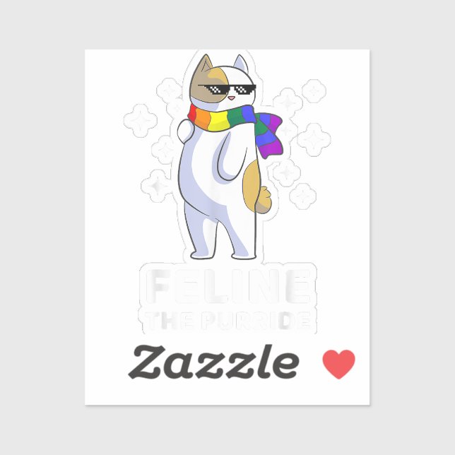 Feline The Purride LGBT Gay Pride Cat  (Sheet)