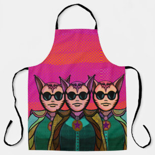 Feline trio apron