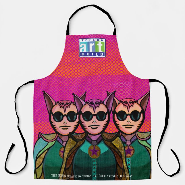 Feline trio apron (Front)