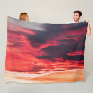 feline wave fleece blanket