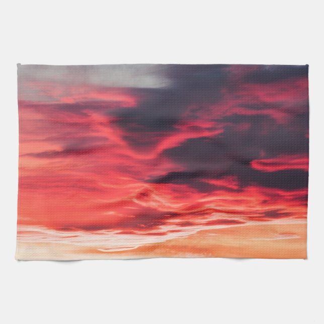 feline wave kitchen towel (Horizontal)