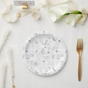 Felinetrovert for cat lovers on a paper plate