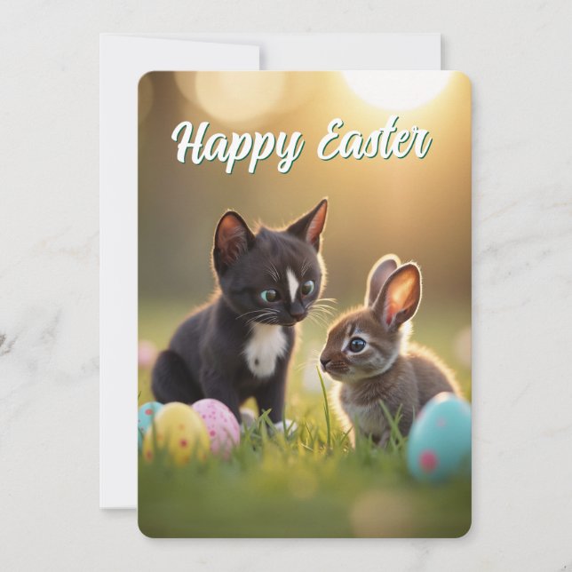 Felini & Fluffy: An Easter Tale of Two Friends Holiday Card (Front)