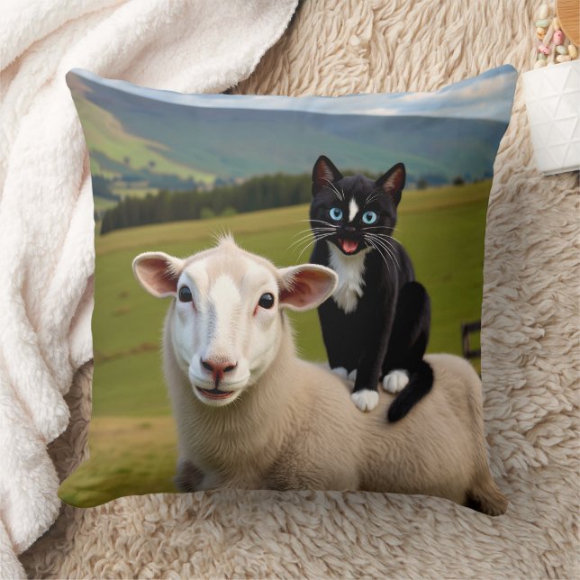 Felini’s Irish Ride – A Sheepish Adventure Throw Pillow (Blanket)
