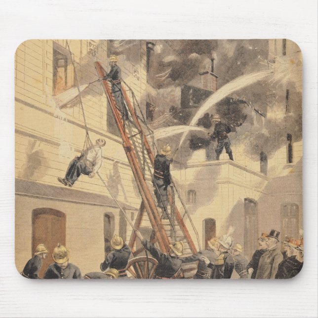 Felix Faure  with the firemen Mouse Pad (Front)