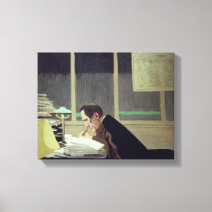 Felix Feneon  at 'La Revue Blanche', 1896 Canvas Print