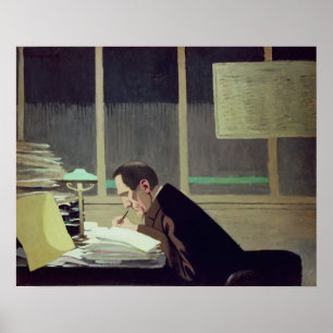 Felix Feneon at 'La Revue Blanche', 1896 Poster