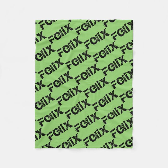 Felix from Orphan Black,block letters, repeat patt Fleece Blanket (Front)