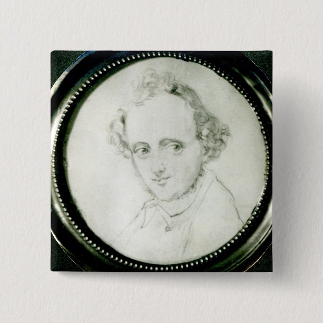 Felix Mendelssohn 2 Inch Square Button (Front)