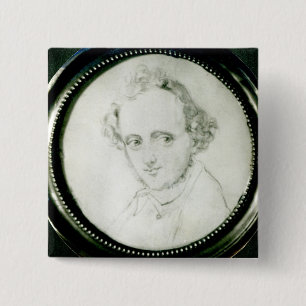 Felix Mendelssohn 2 Inch Square Button