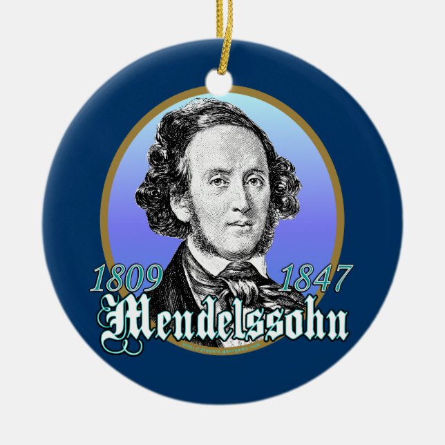 Felix Mendelssohn Ceramic Ornament (Front)