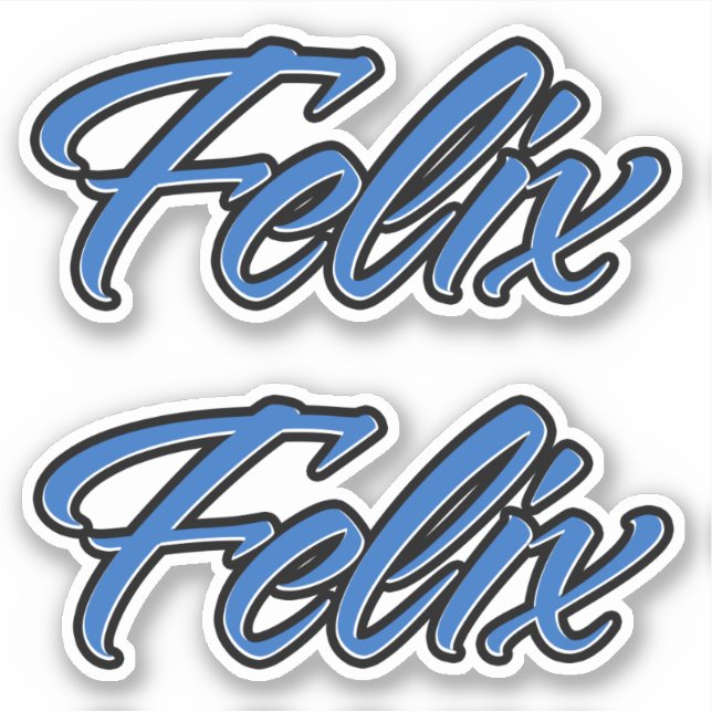 Felix name blue sticker Sticker Sticker Sticker (Front)