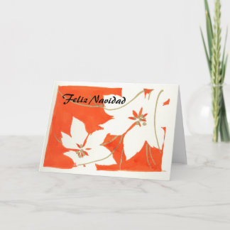 Felix Navidad — Poinsetia Holiday Card