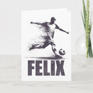 Felix Soccer Boys Personalized First Name Felix Card