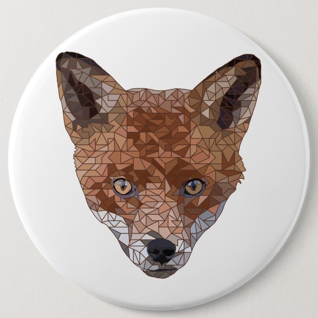 Felix the Fox 6 Inch Round Button (Front)