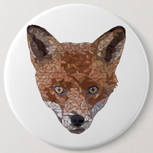 Felix the Fox 6 Inch Round Button